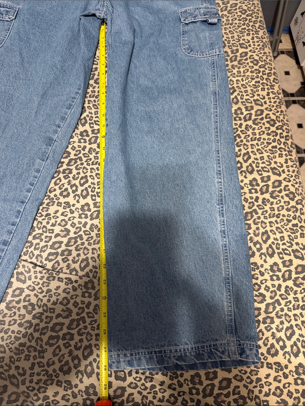 Vintage Revolt Clothing Co. Denim Cargo Overalls Size Large - Picture 6 of 11